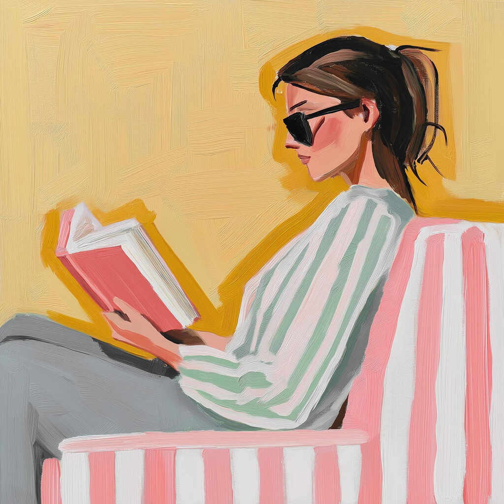 Woman reading a book