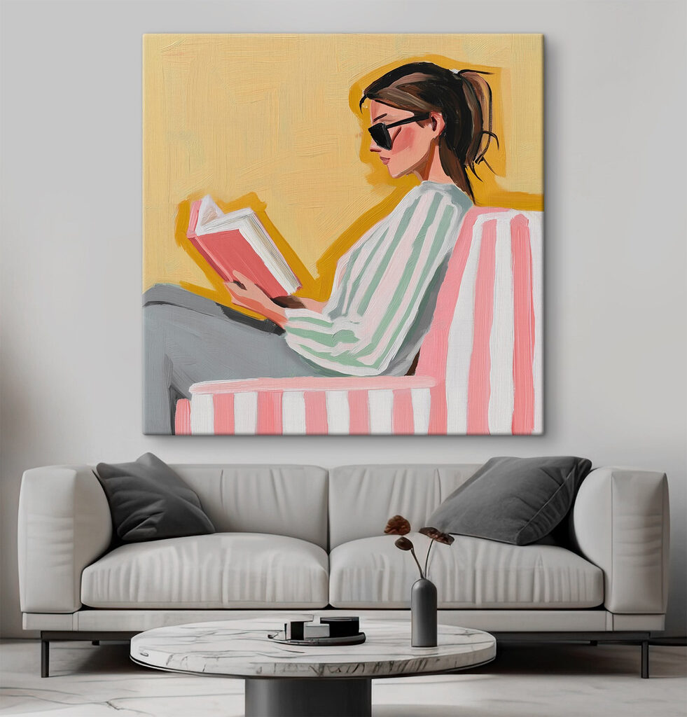 Woman reading a book