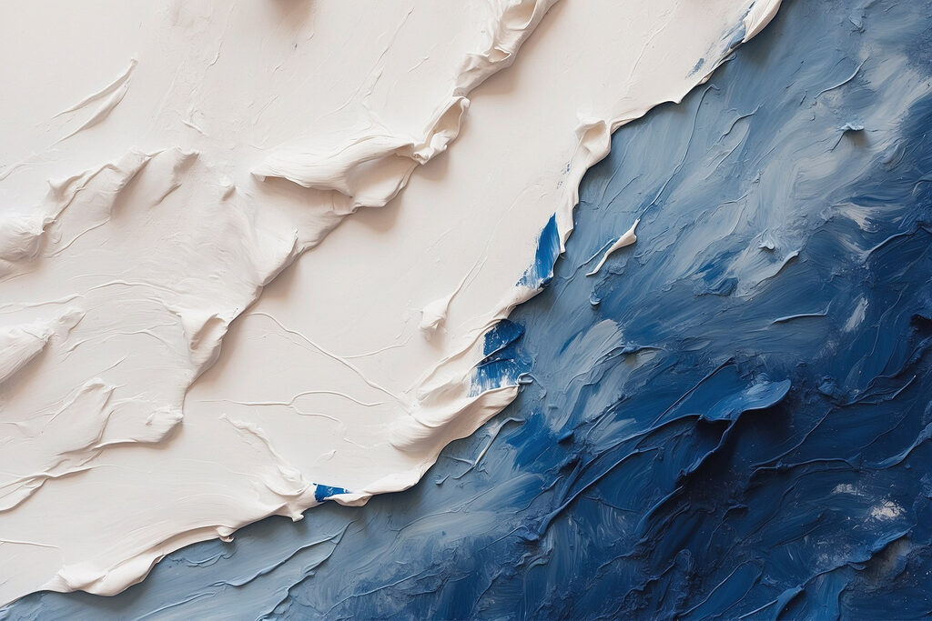 Close up of a painting