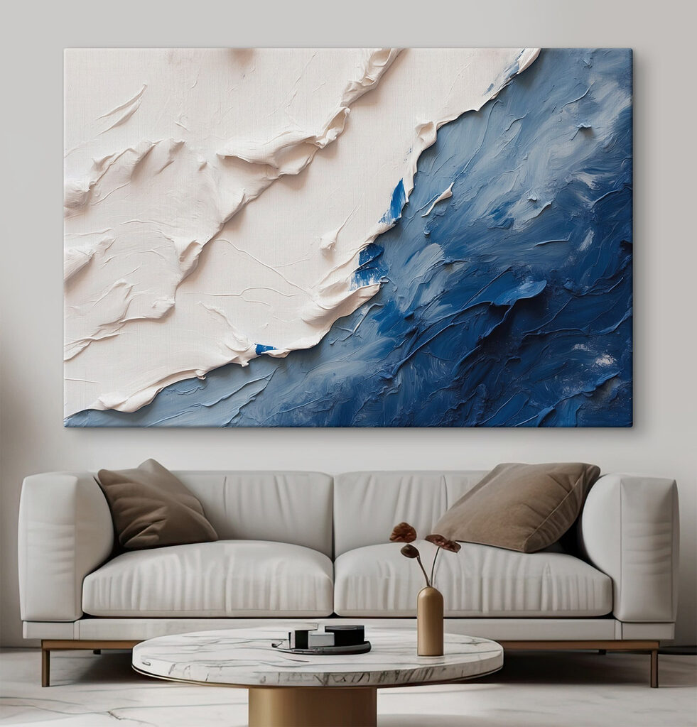 Close up of a painting