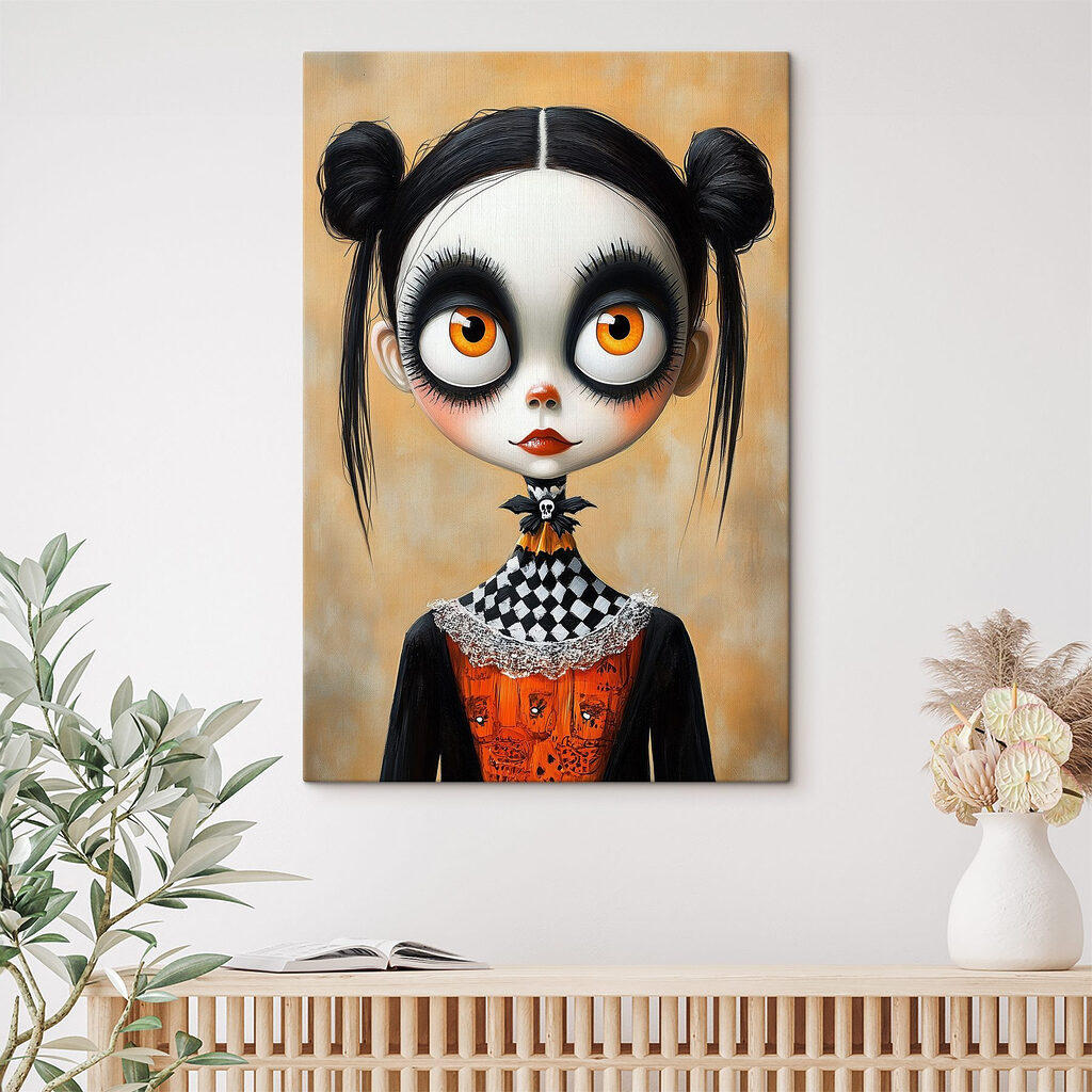 Cartoon girl with big eyes Cartoon girl with big eyes