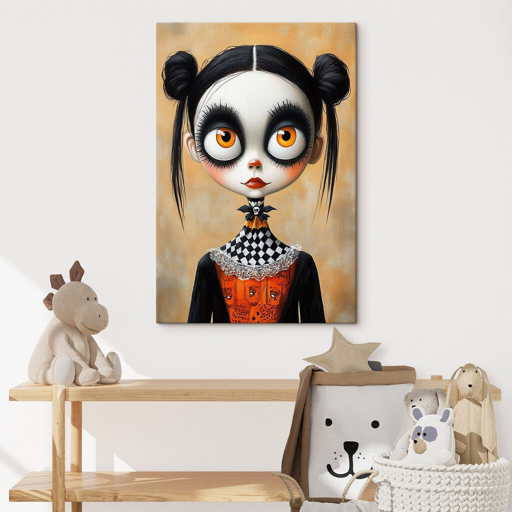 Cartoon girl with big eyes Cartoon girl with big eyes