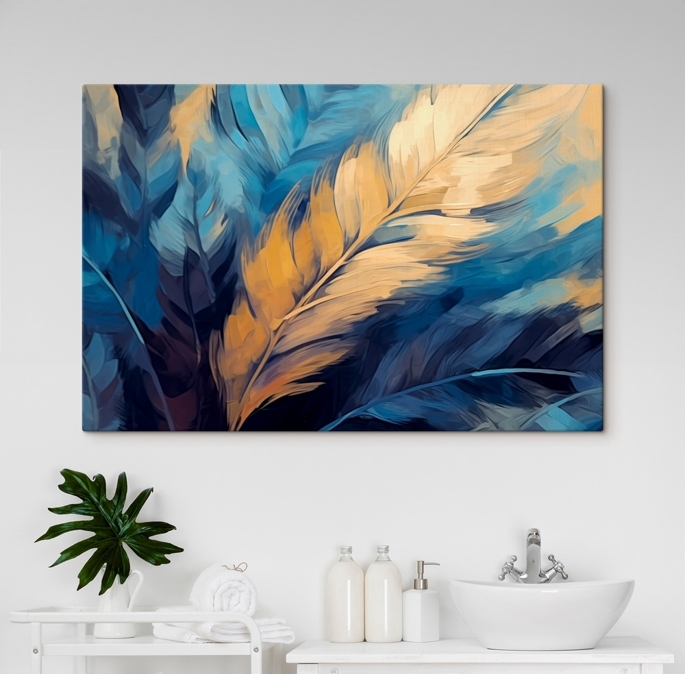 Colorful leaves in a dreamy style