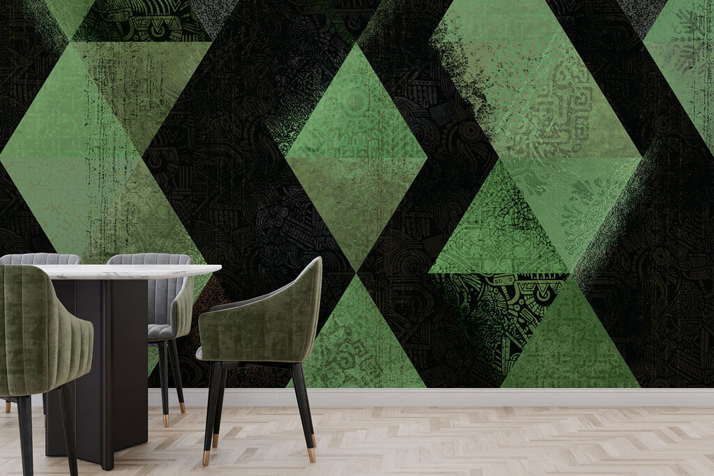 Black and green diamond pattern Black and green diamond pattern