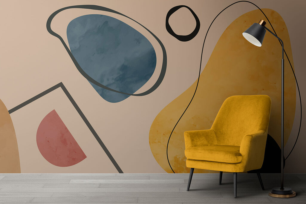 Colorful shapes and lines Colorful shapes and lines