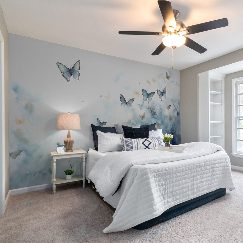 Group of butterflies flying in the sky Group of butterflies flying in the sky