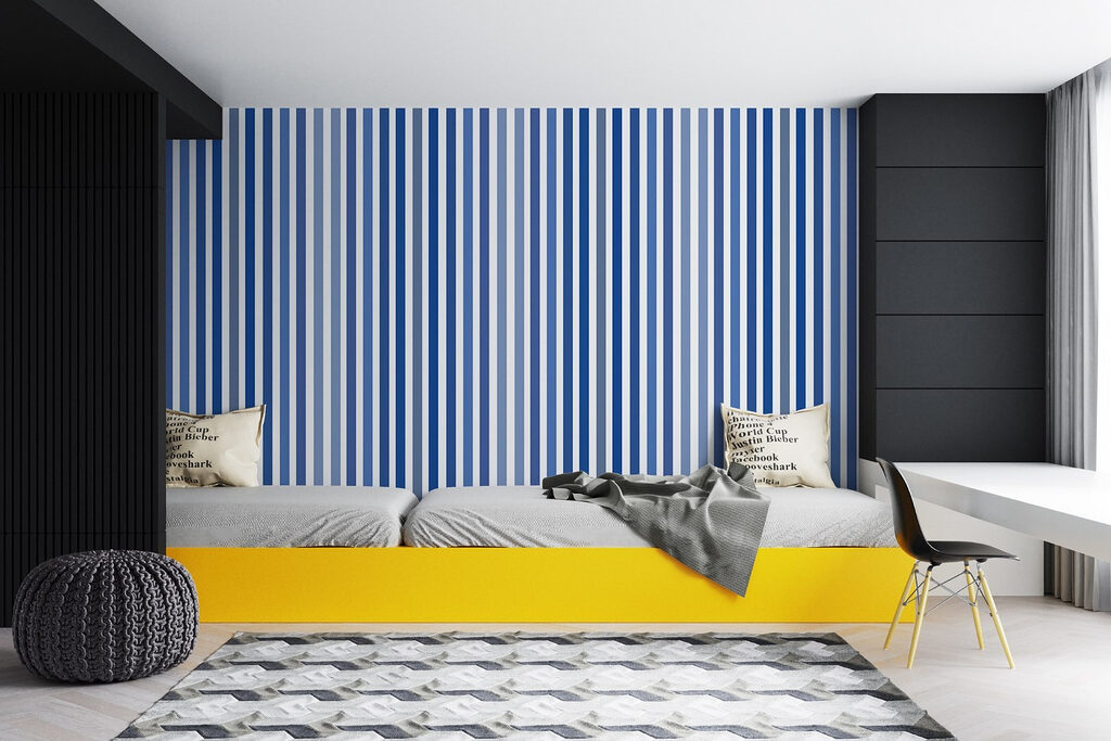 Blue and white striped background Blue and white striped background