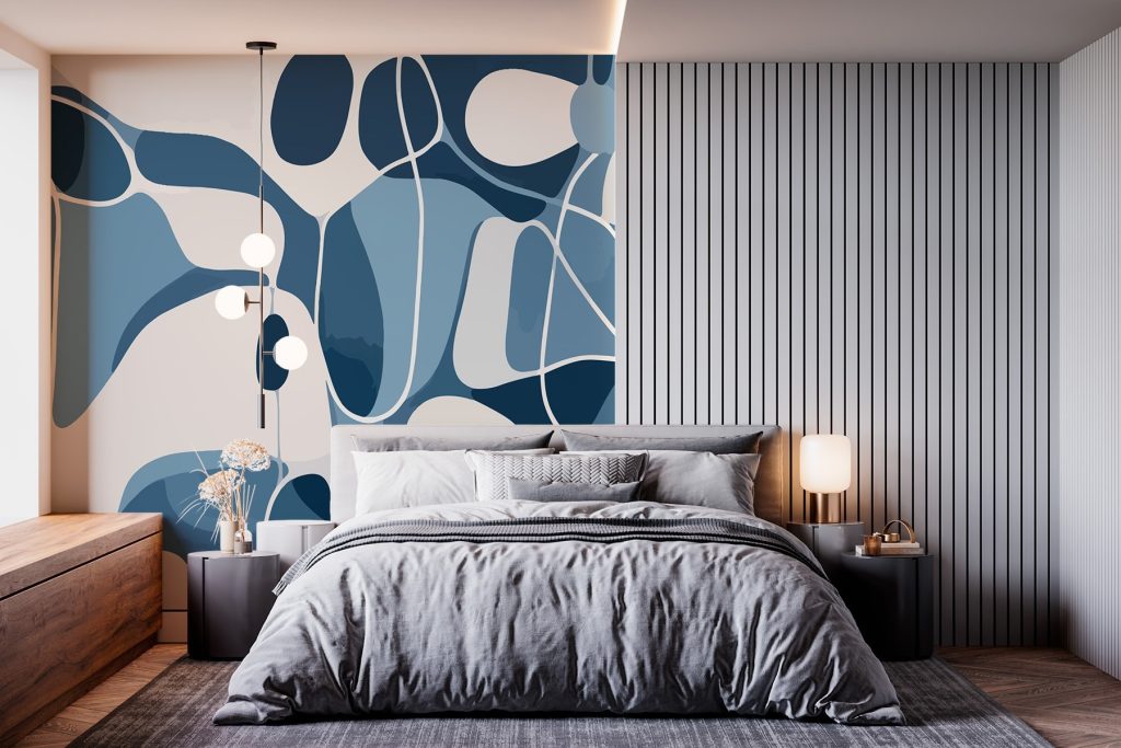 Blue and white pattern