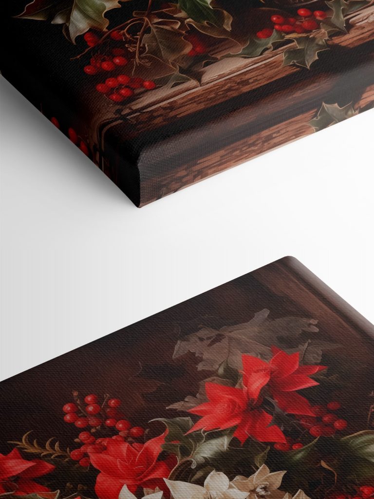 Painting of flowers and berries