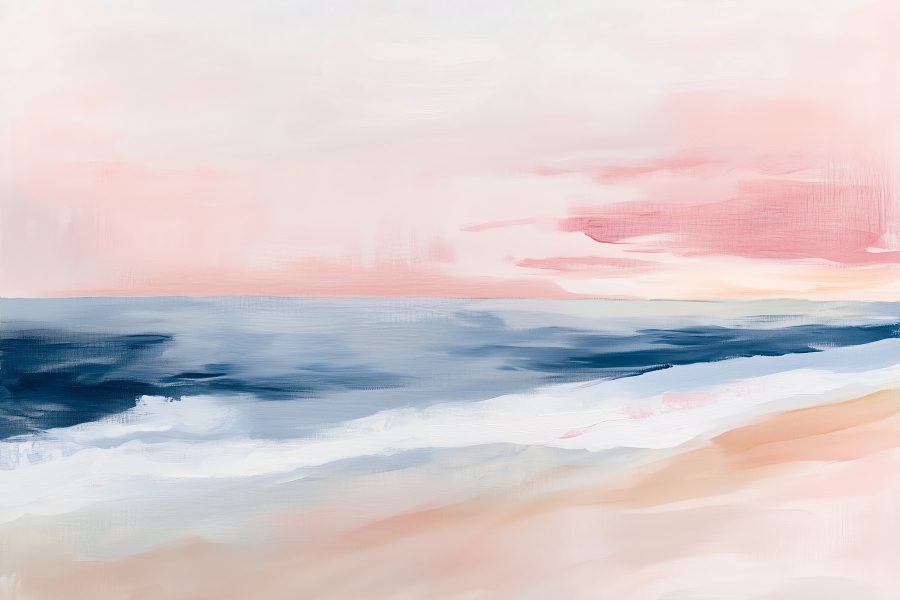Festmény egy strandról