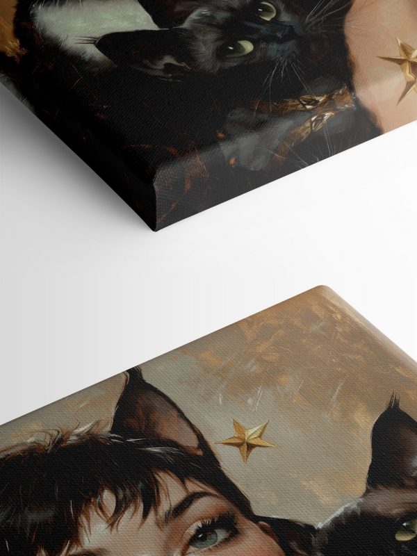 Woman with cats around her neck