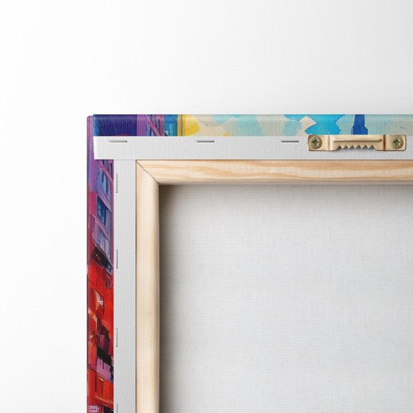 City street with cars and buildings