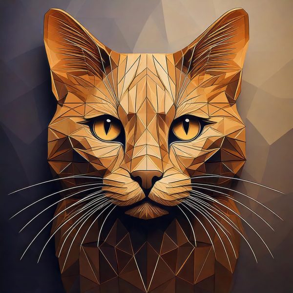 Cat with a low poly design Cat with a low poly design