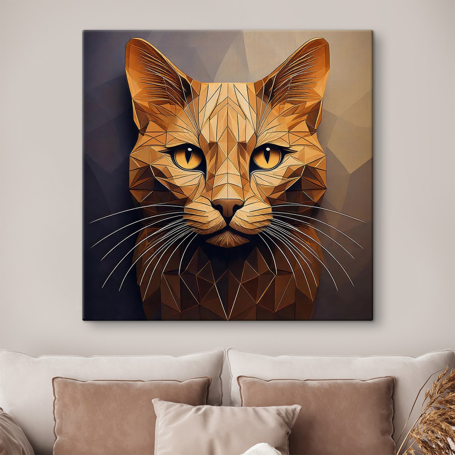 Cat with a low poly design Cat with a low poly design