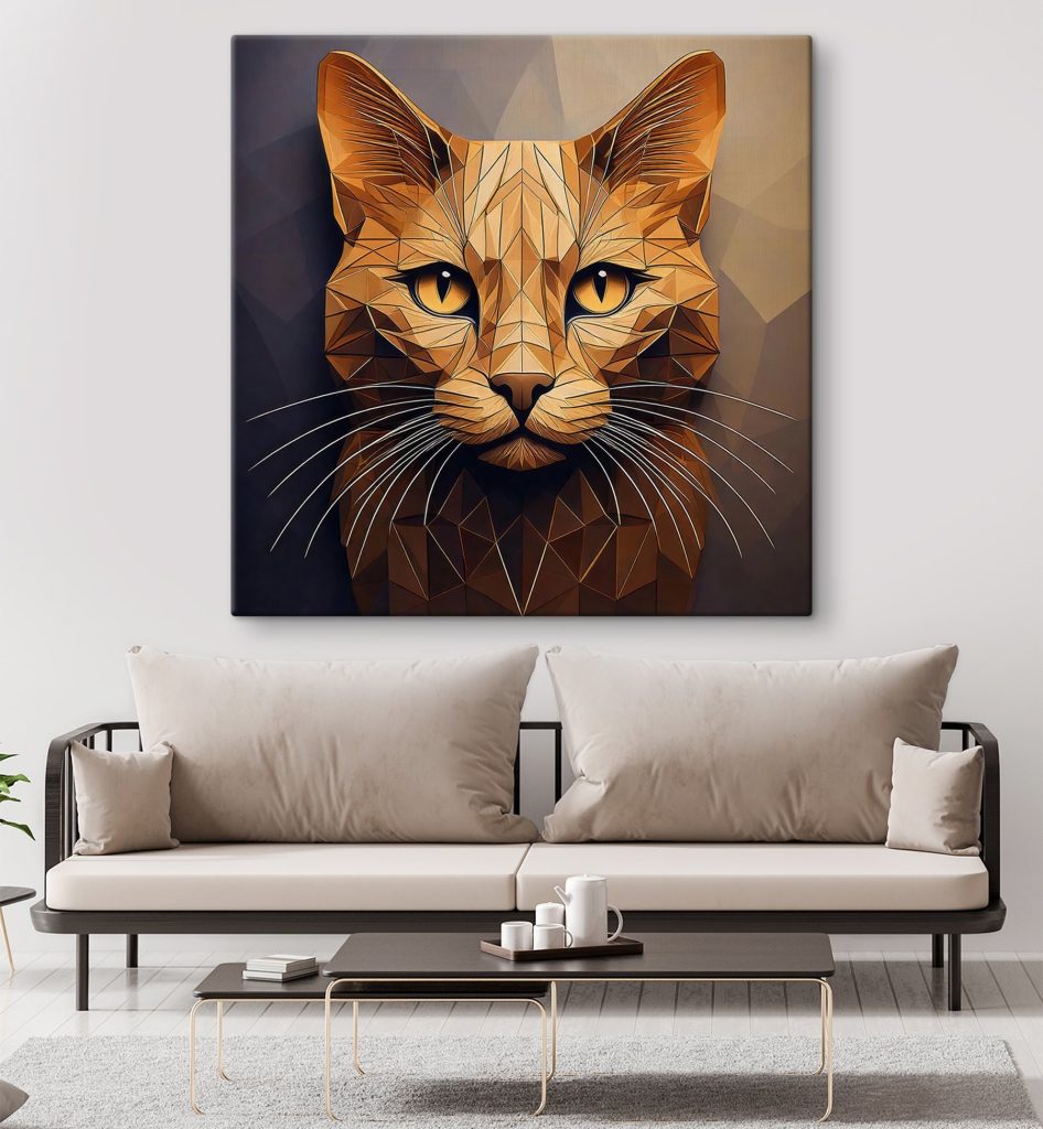 Cat with a low poly design Cat with a low poly design