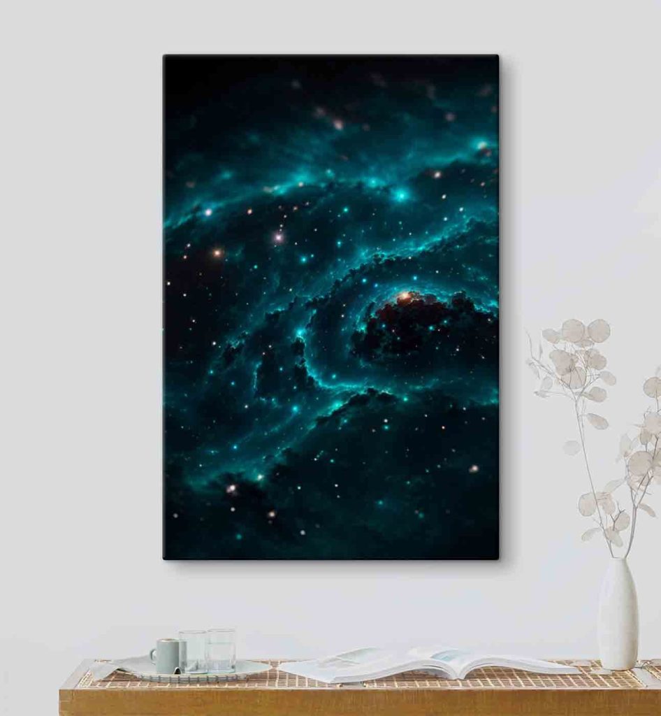 Galaxy in space with stars