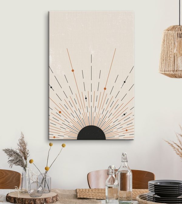 Sunburst vonalakkal és pontokkal Sunburst vonalakkal és pontokkal