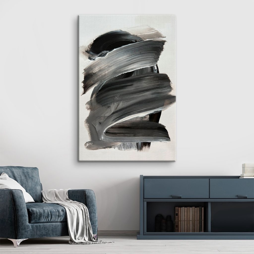 Black and white brushstroke