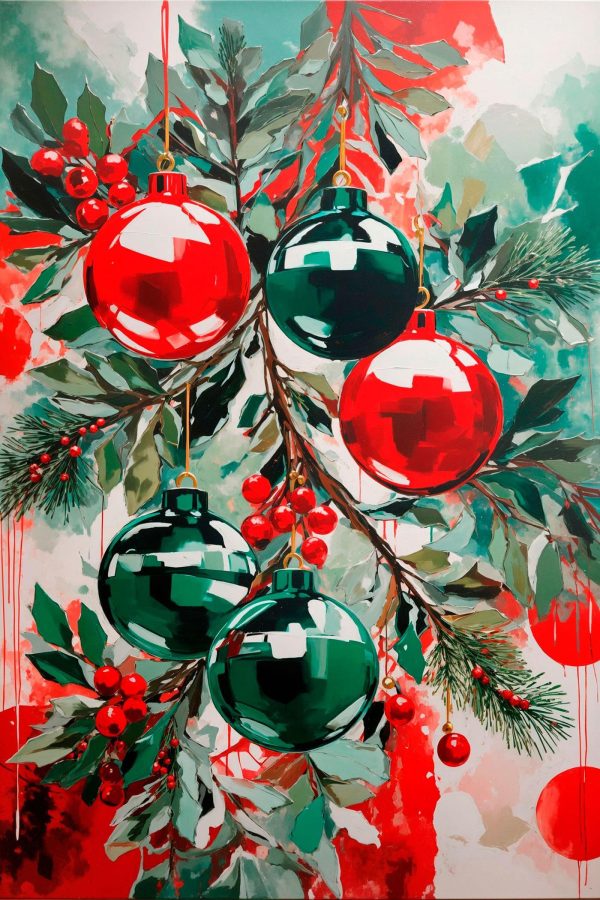 Díszek festése egy ágon Díszek festése egy ágon