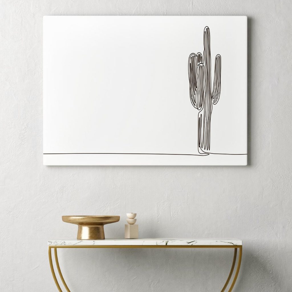 Cactus drawn in one line