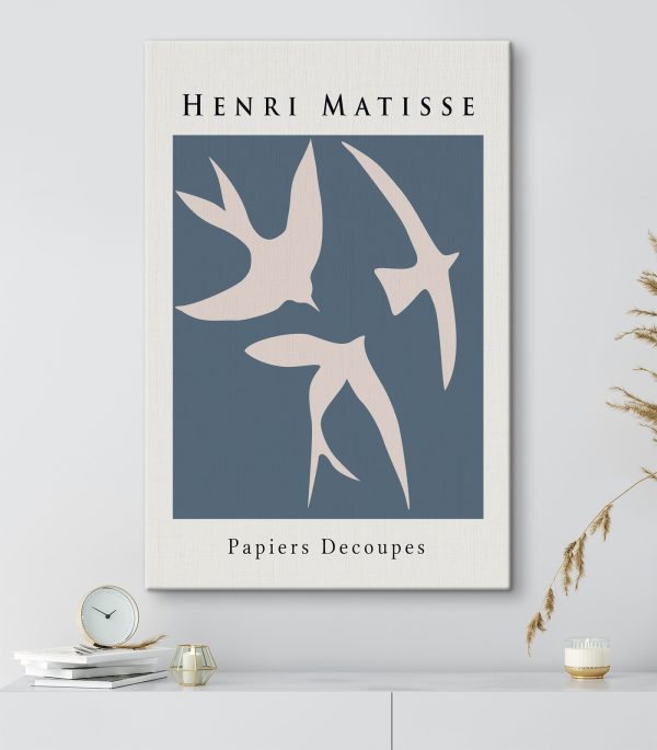 Madárcsoport kék háttéren Madárcsoport kék háttéren