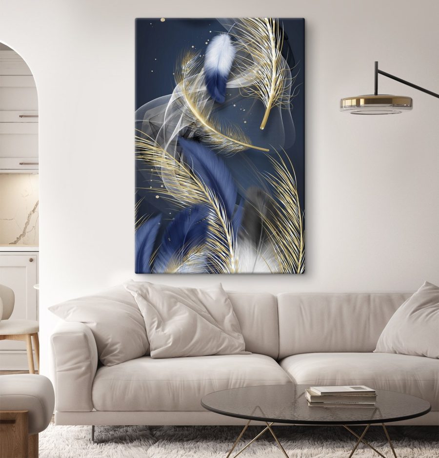 Ethereal feathers in midnight hues Ethereal feathers in midnight hues