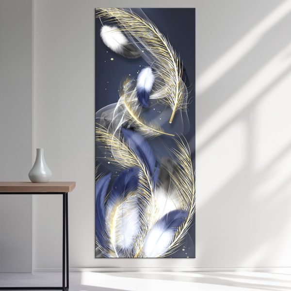 Ethereal feathers in midnight hues Ethereal feathers in midnight hues