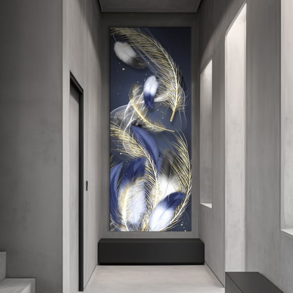Ethereal feathers in midnight hues Ethereal feathers in midnight hues