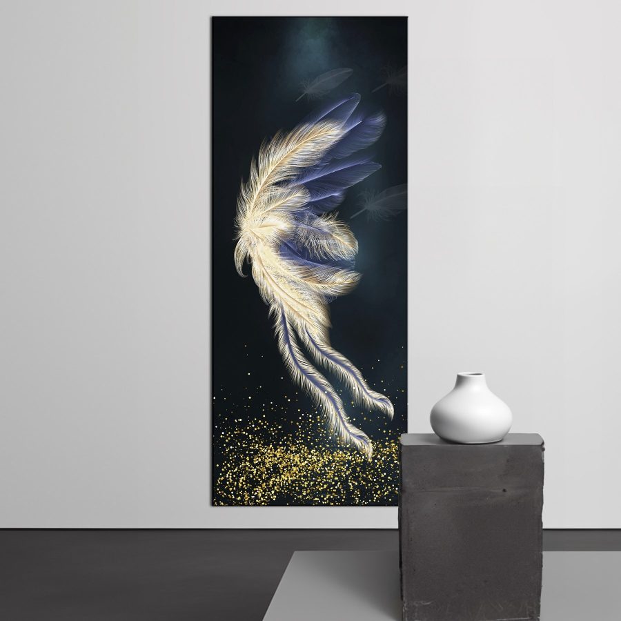 Ethereal Feather in Starry Night