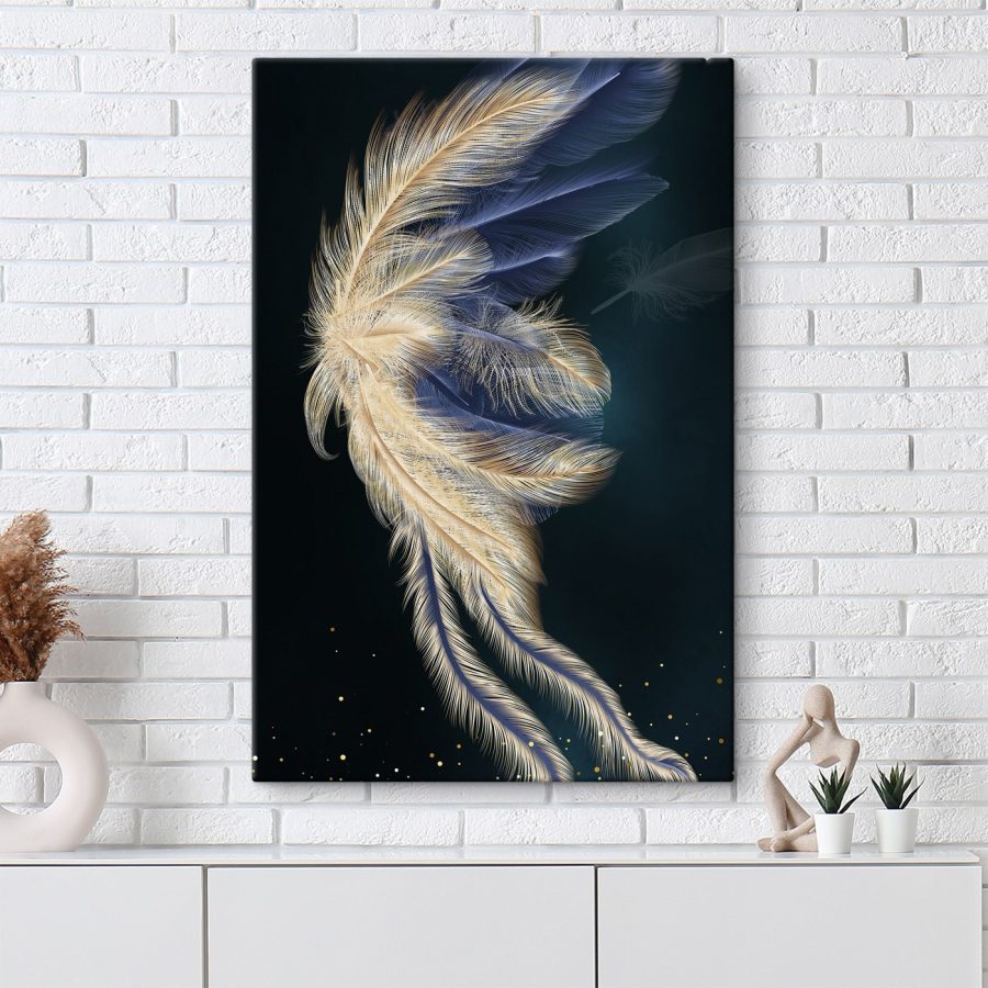 Ethereal Feather in Starry Night