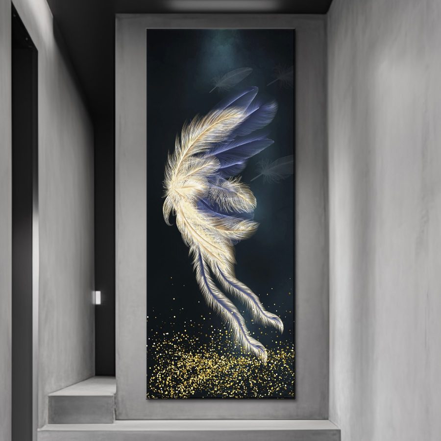 Ethereal Feather in Starry Night