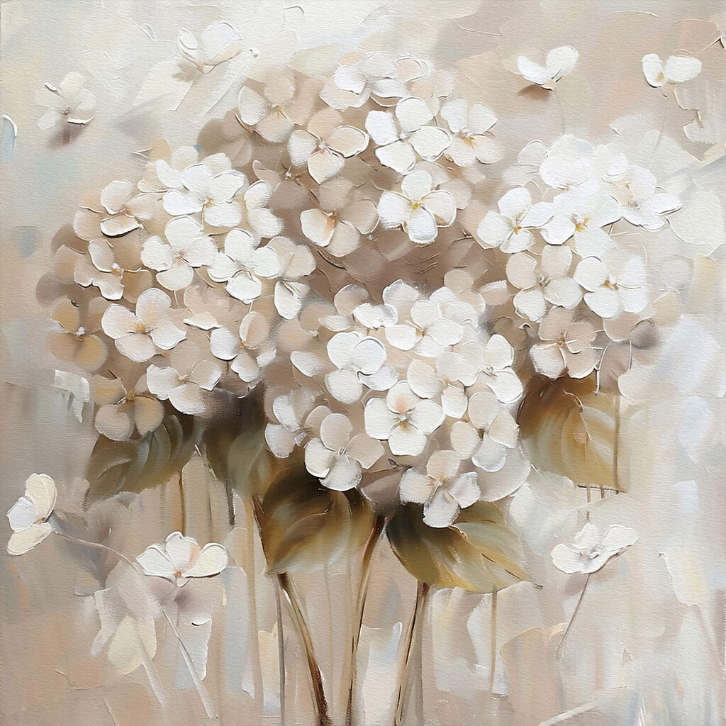 Painting of flowers in a vase