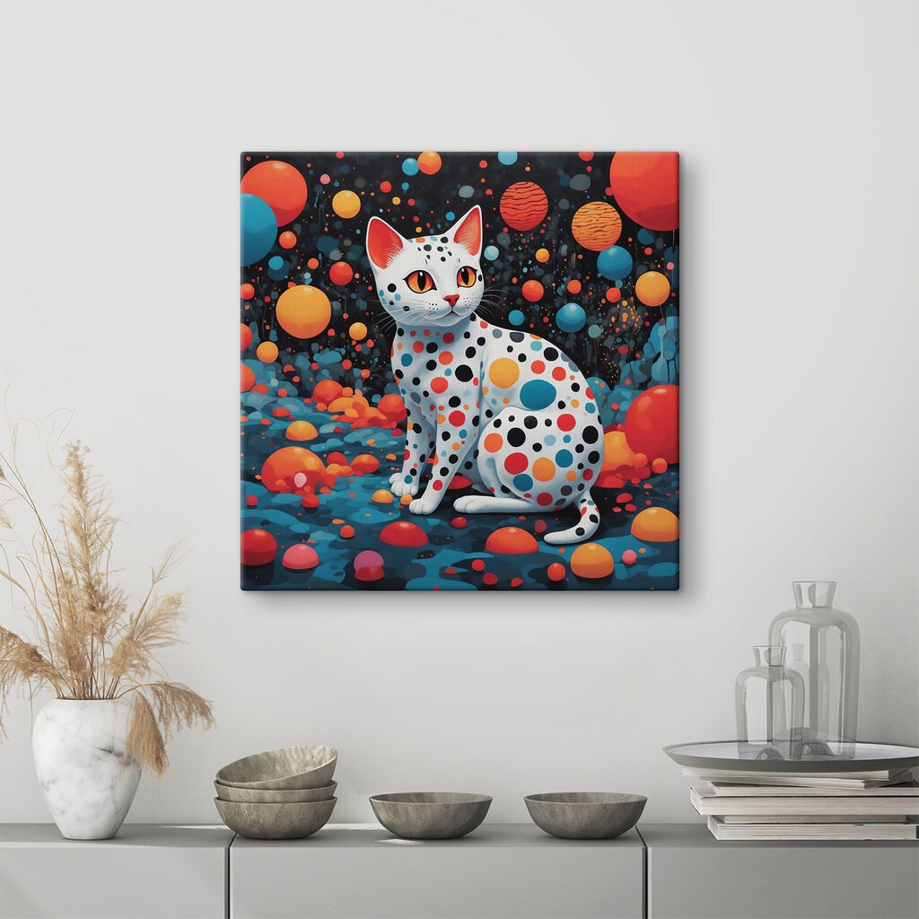 Cat with polka dots