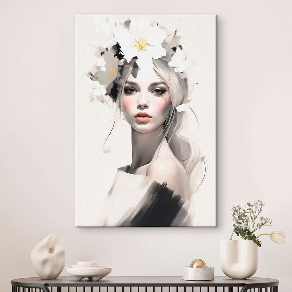 Woman with flowers in her hair