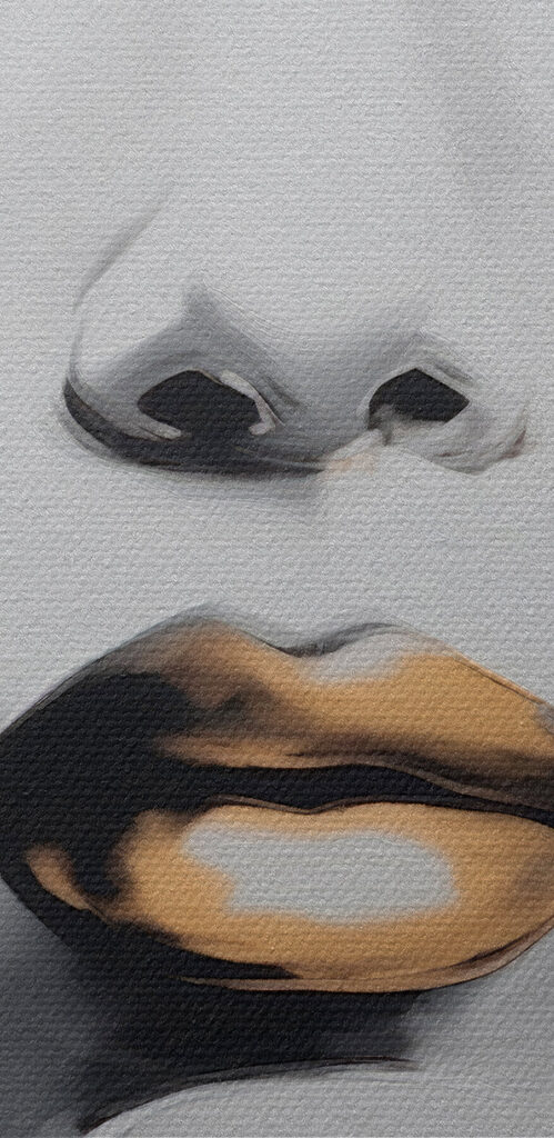 Painting of a woman's face