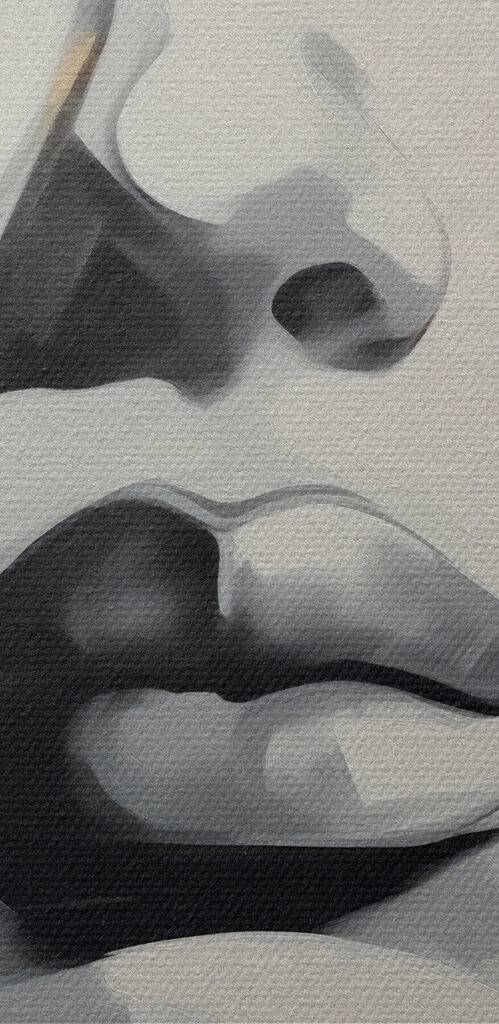 Painting of a woman's face