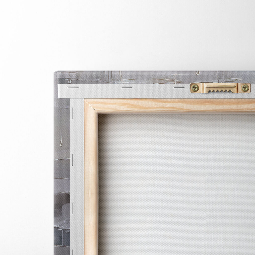 Painting of flowers on a pond