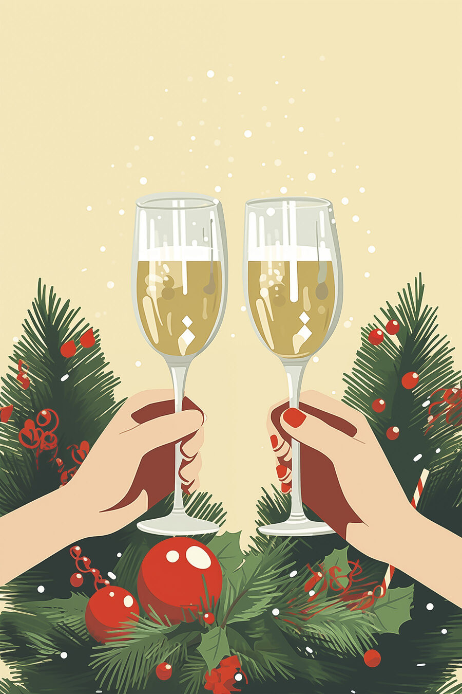 Pair of hands holding wine glasses Pair of hands holding wine glasses