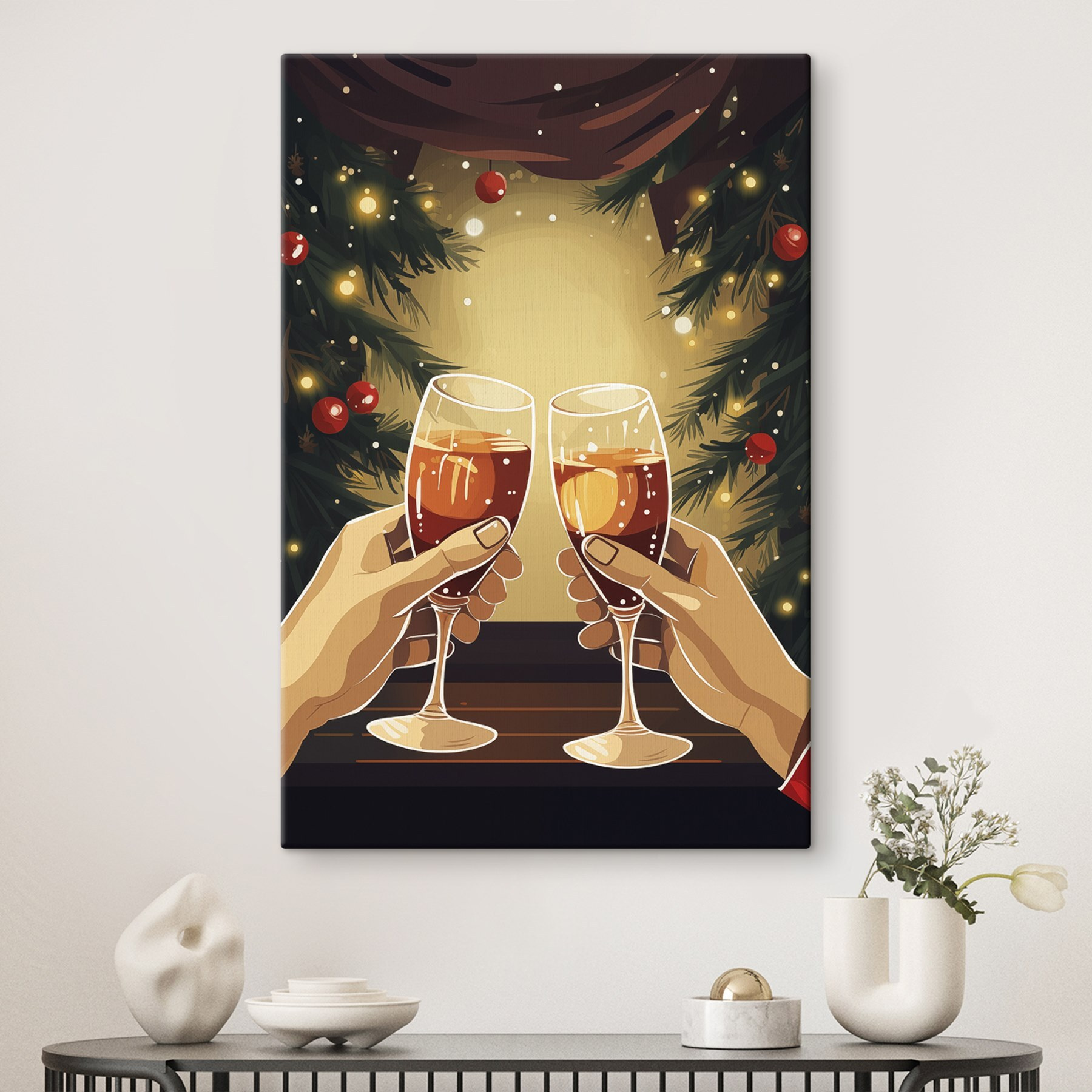 Cartoon of hands holding wine glasses Cartoon of hands holding wine glasses