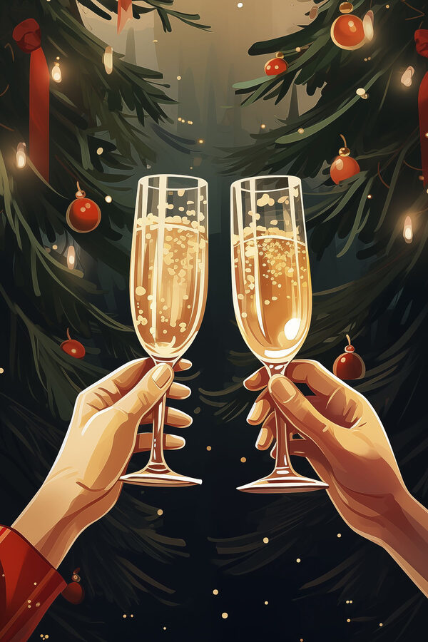 Pezsgőspoharat tartó kézpár Pezsgőspoharat tartó kézpár