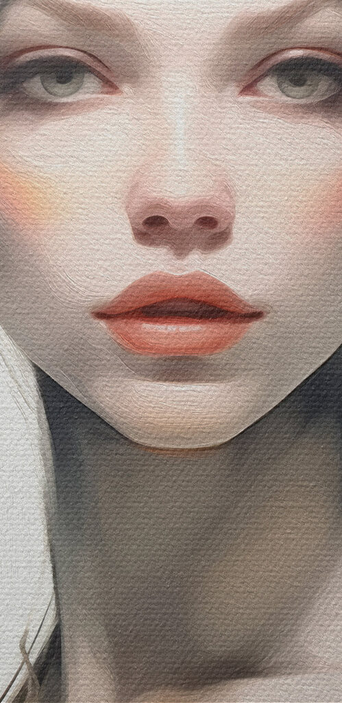 Woman with flowers in her hair