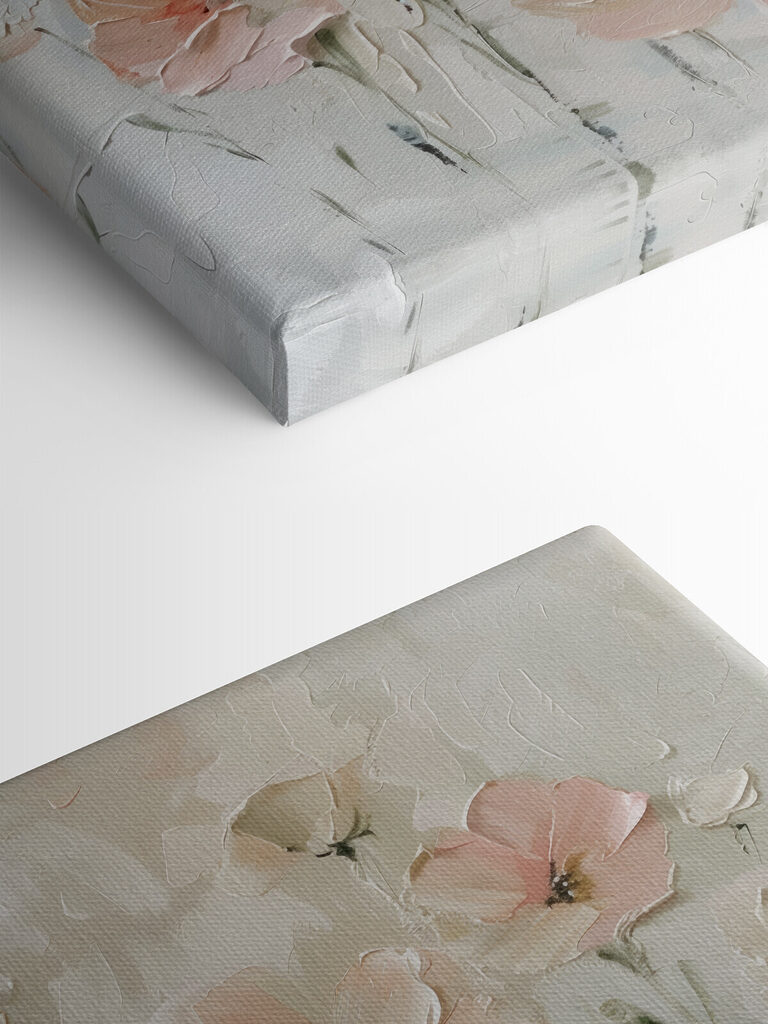 Painting of pink flowers