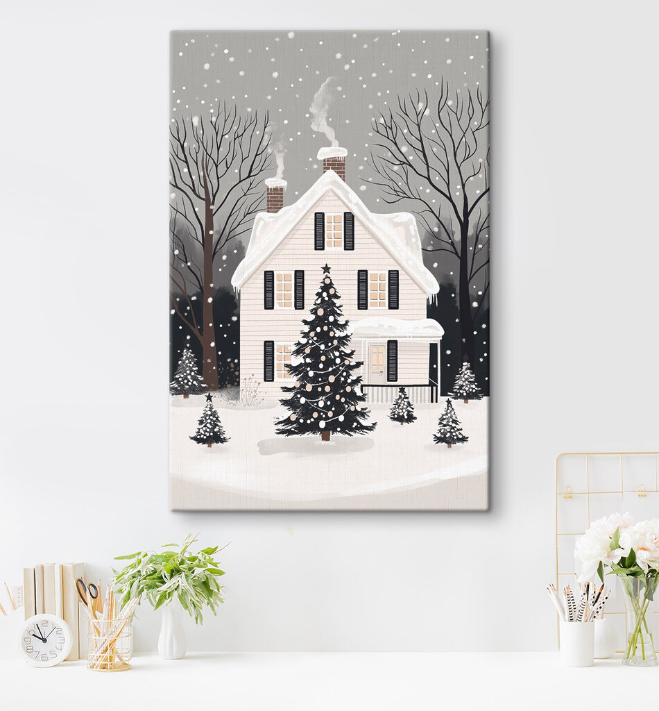 House with a tree in front of it