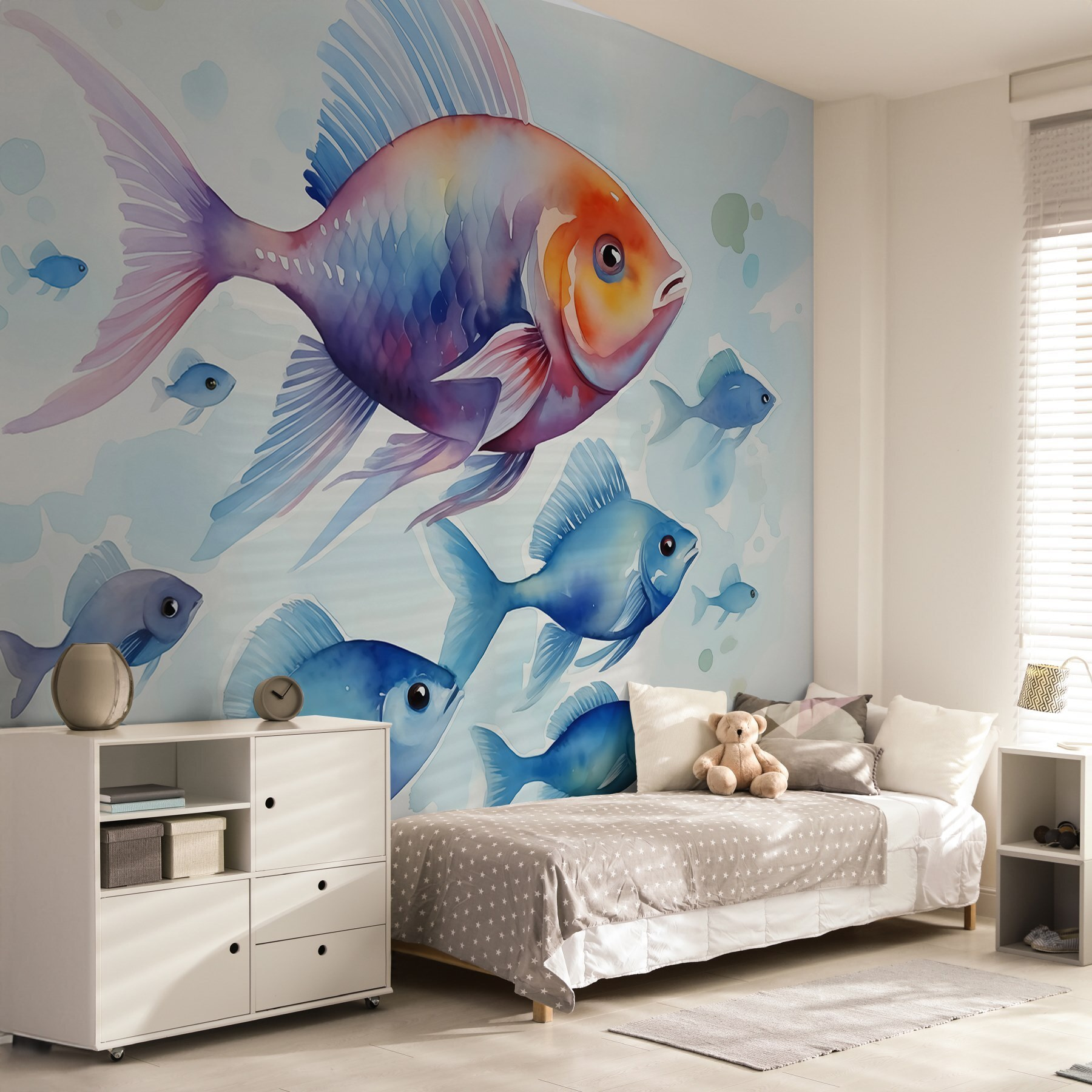 Group of fish swimming in water