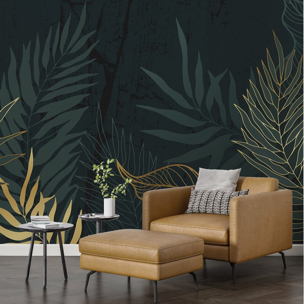 Elegant foliage on a dark backdrop