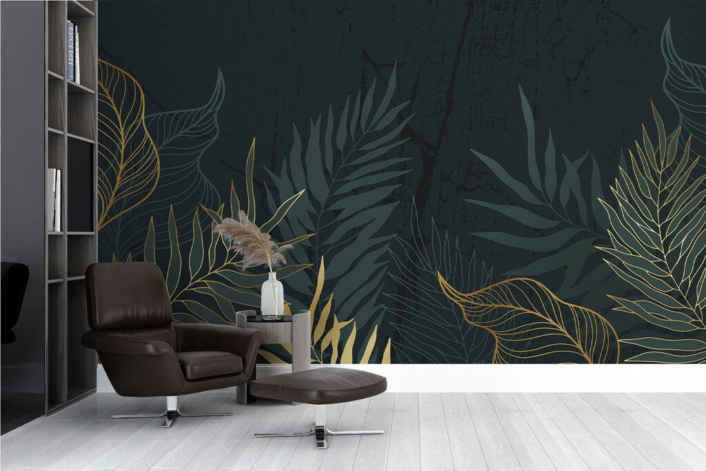 Elegant foliage on a dark backdrop