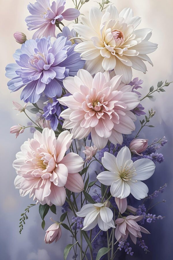 Group of flowers in a vase