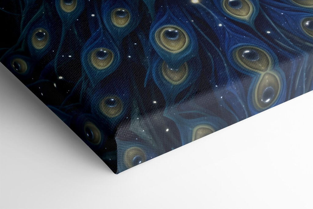 Majestic peacock in cosmic splendor Majestic peacock in cosmic splendor