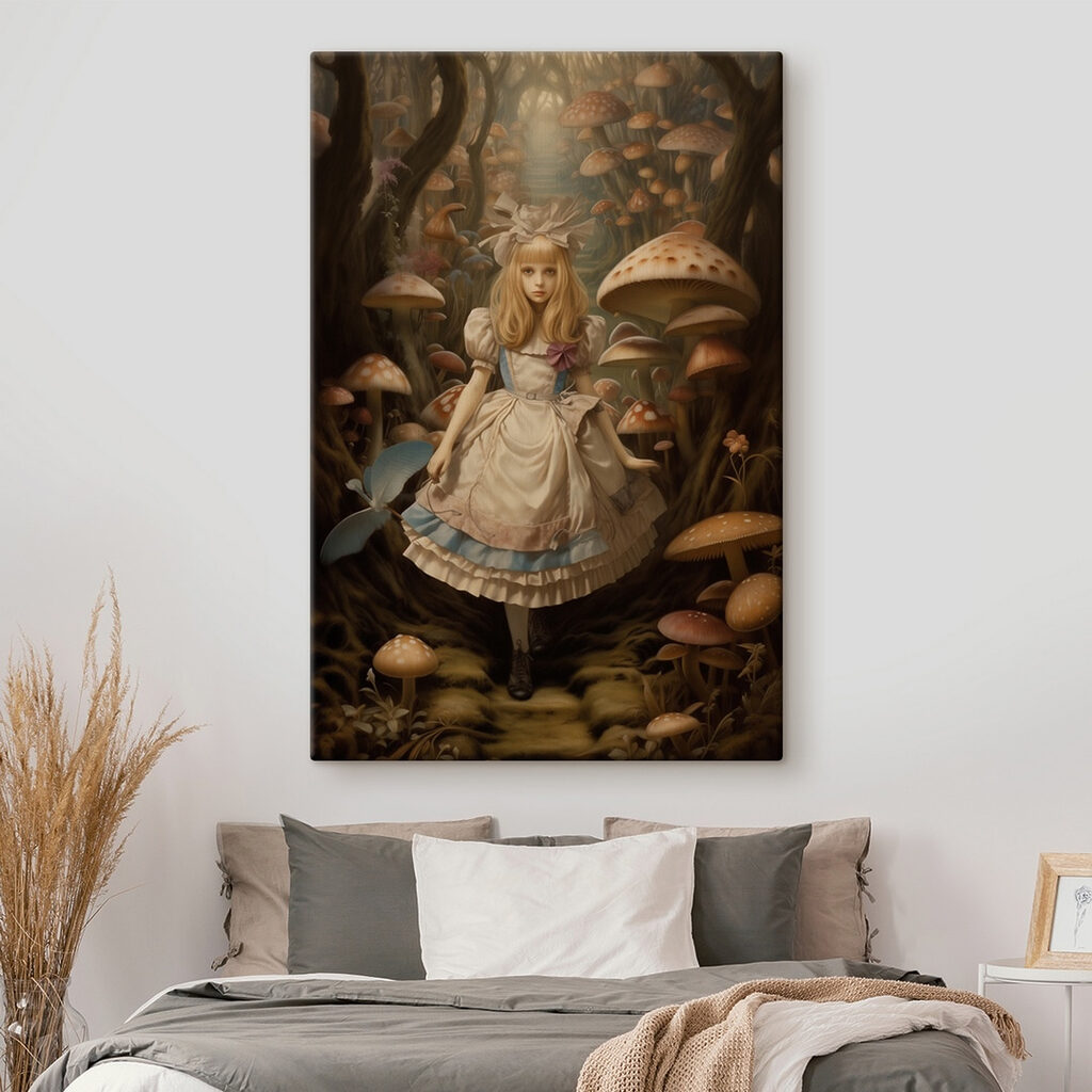 Girl in a dress in a forest Girl in a dress in a forest