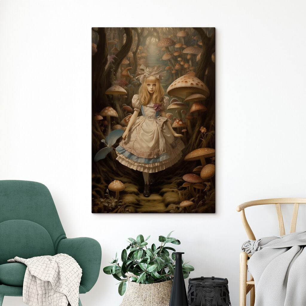 Girl in a dress in a forest Girl in a dress in a forest